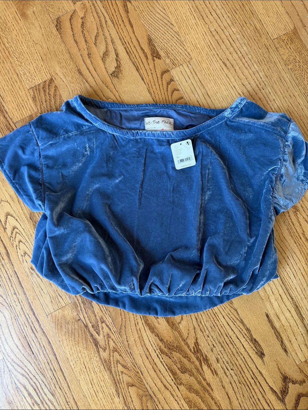 NWT We The Free Indigo Velvet Crop Top